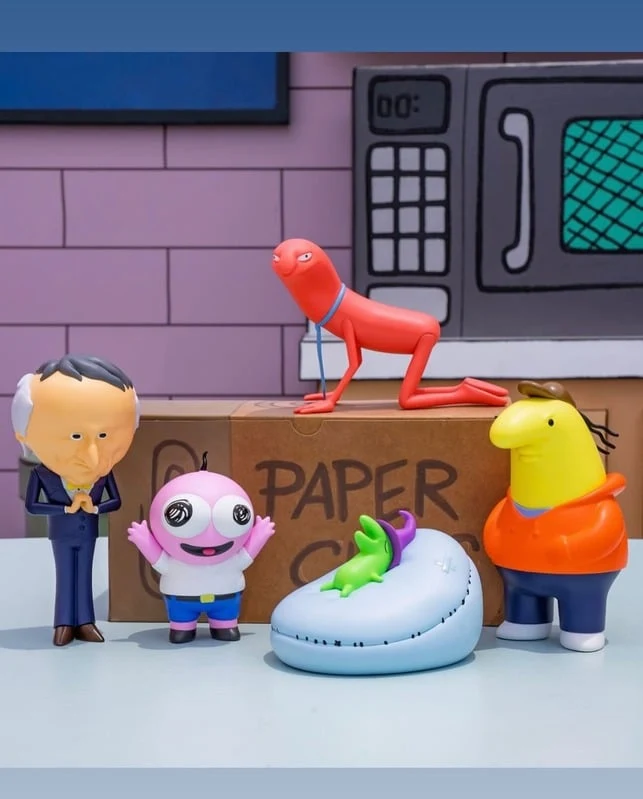 A collection of colorful miniature character figures from Bigshot Toyworks’ portfolio.