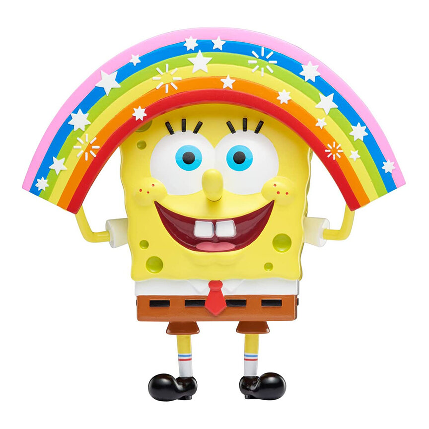 SpongeBob Imagination collectible holding a rainbow for Alpha Group.
